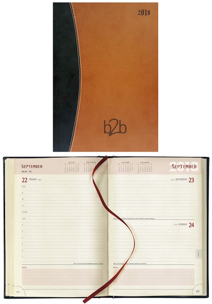 Sorrento A5 Desk Diary - Page a Day - Cream Paper