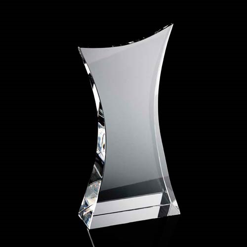 Curved body crystal award 