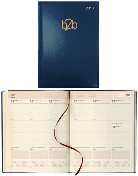 Strata A5 Deluxe Desk Diary - Page a Day - Cream  Paper