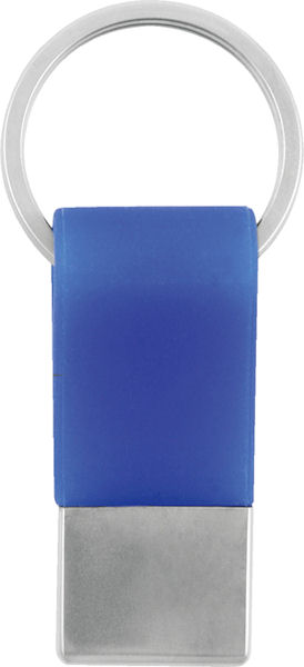 BLUE ONLY - Silicon keyring with metal tag - Clearance Item