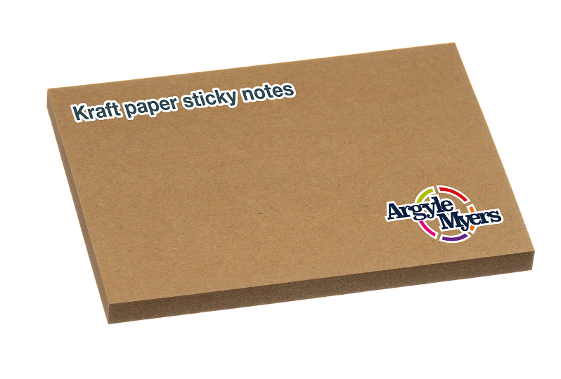 NoteStix Kraft Paper Sticky Notes 84x75mm (Glue Long Edge)
