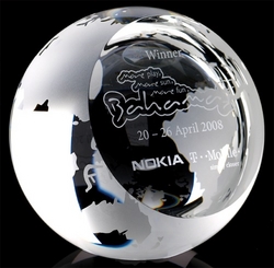 Crystal Globe with Flat face