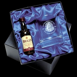 Whisky glass and miniature whisky set